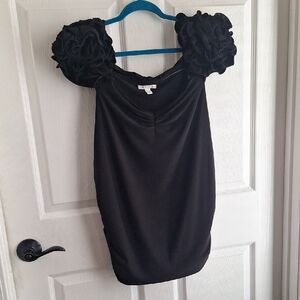 Cato Black Ruffled Sleeve Blouse 18/20